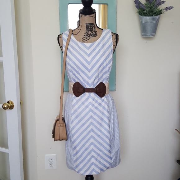 a.n.a Dresses & Skirts - A.N.A nautical blue & white stripe dress